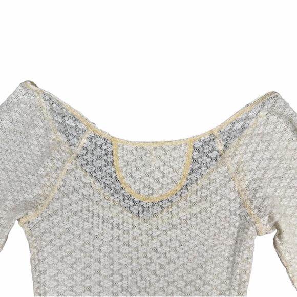 Free People Women's Lace Seamless Low Cut V-Neck Fairy Blouse In Ivory Size XS - Picture 10 of 11